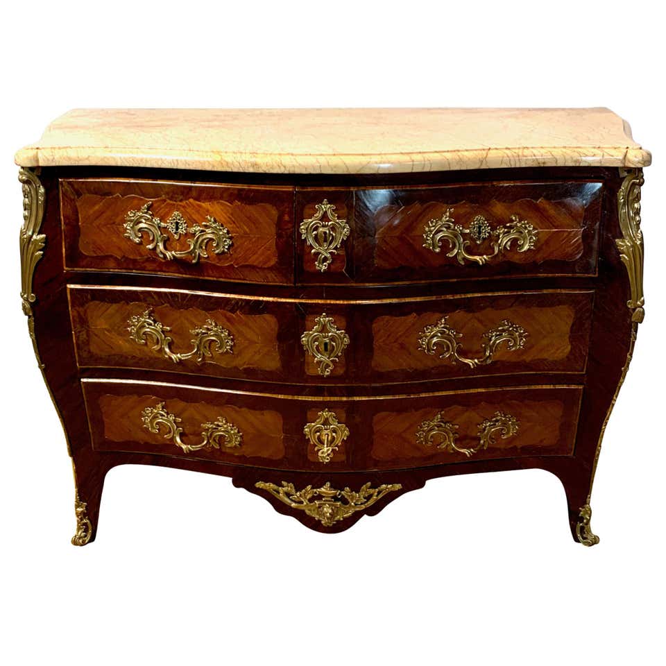 French Louis XV Style Bombé Commode