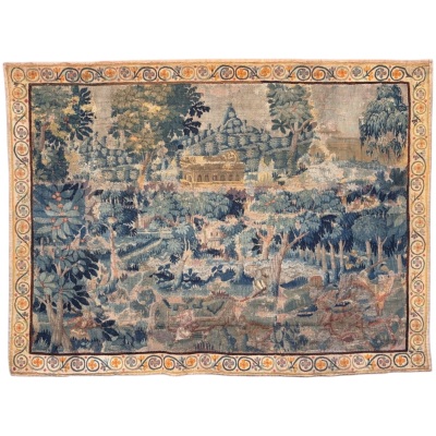 17th Century Flemish Hunting Scene Tapestry, in Excellent Condition