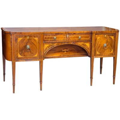 Late 18th Century English George III Inlaid Mahogany Sideboard