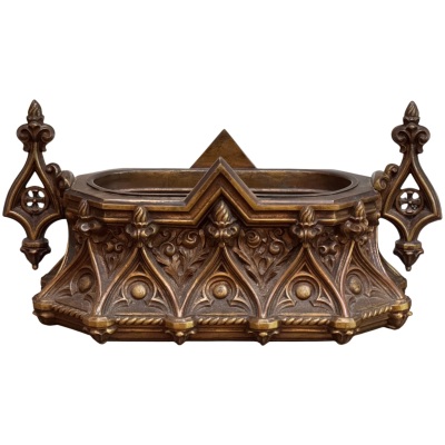 Mid-19th Century English Gothic Revival Cast Bronze Planter