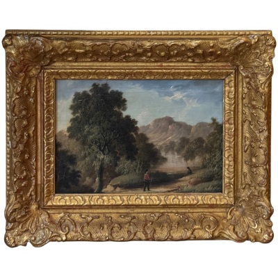 Late 18th Century Oil on Canvas Landscape Painting